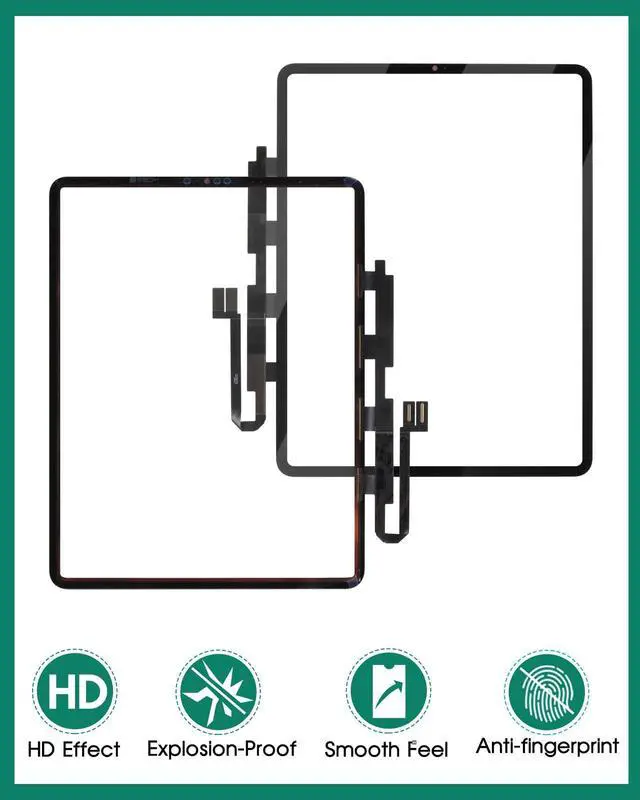 Alt view image 4 of 5 - for iPad Pro 12.9 2021 Screen Replacement for iPad Pro 12.9 5th Touch Screen Repari Kits for iPad Pro 12.9 5th Gen Digitizer Screen Replacement A2379 A2378 A2461 Black (No LCD/Display)