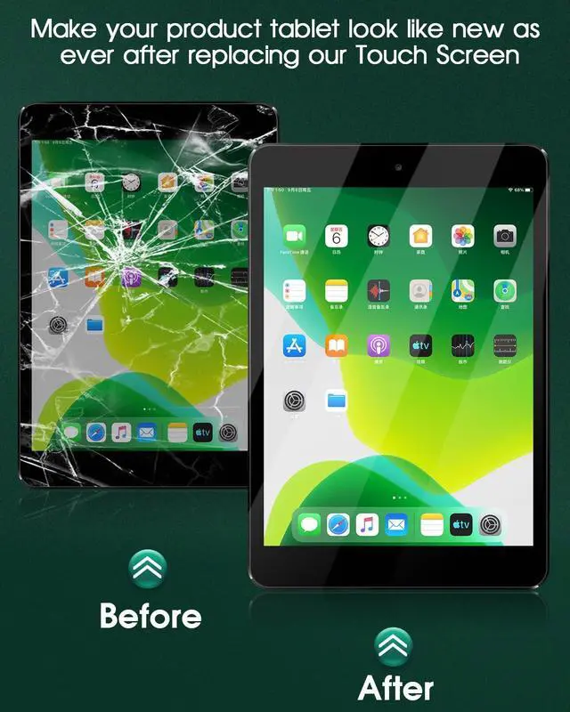 Alt view image 2 of 5 - for iPad Pro 12.9 2021 Screen Replacement for iPad Pro 12.9 5th Touch Screen Repari Kits for iPad Pro 12.9 5th Gen Digitizer Screen Replacement A2379 A2378 A2461 Black (No LCD/Display)