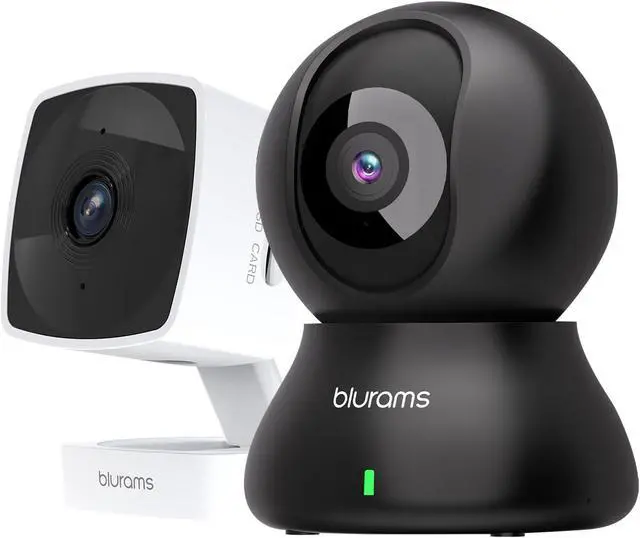 Main image of blurams Security Camera Bundle Set, 2K Indoor Camera Pet Camera for Home Security w/Motion Tracking, 2-Way Audio, IR Night Vision, Siren, Compatible with Alexa