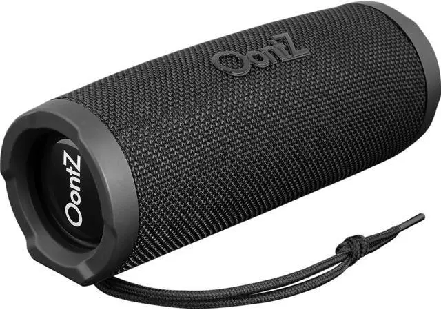 Main image of OontZ Cylinder Portable Bluetooth Speaker 5.0 - IPX7 Waterproof, 14W Enhanced Sound, 20-Hr Battery, 100ft Wireless Range, Deep Bass and Clear Audio, Durable Shower Speaker for Pool or Beach (Black)
