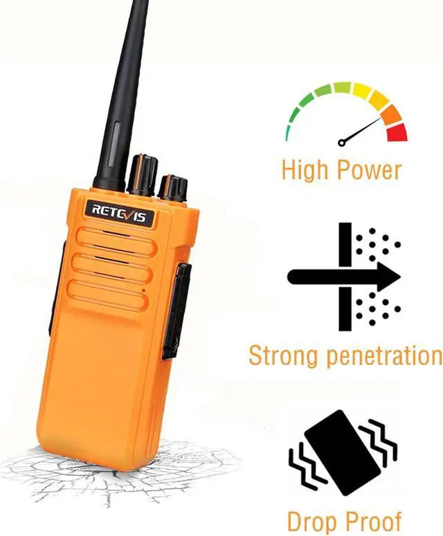 Alt view image 3 of 5 - Retevis RT29 Two Way Radios Long Range Rechargeable,Heavy Duty 2 Way Radio for Adults,Professional Walkie Talkies with IP67 Waterproof Mic,VOX,Emergency Alarm,for Survive Adventure Hunting(2 Pack)