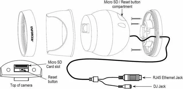 Alt view image 5 of 5 - Seco-Larm EV-N2806-2W4WQ Enforcer 4K (8MP) IP Turret Camera, 2.8mm Fixed Lens
