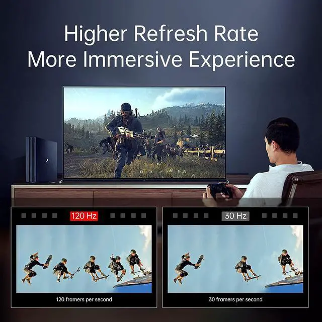 Alt view image 2 of 5 - FIBBR Premium Certified HDMI 2 .1 Cable 65ft/20M,48Gbps 8K Fiber Optic HDMI Cable,Digital Audio/UHD Video Cable Supports 8K @60Hz/4K @120Hz, 4:4:4 RGB, eARC,UHD,HDR