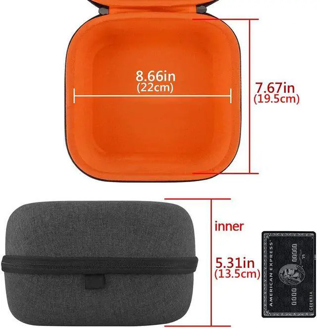 Alt view image 4 of 5 - Geekria Shield Case Compatible with AKG K340, K240, K242, K271, K272, K141, K142, K121 Headphones, Replacement Protective Hard Shell Travel Carrying Bag with Cable Storage (Dark Grey)