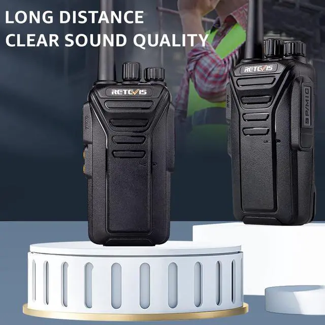 Alt view image 2 of 5 - Retevis RT27 Walkie Talkies,Two Way Radio with Shoulder Speaker Mic,2 Way Radios Long Range,USB Charging Base,Local Alarm,Walkie Talkie for Adults Construction Site School Security(5 Pack)