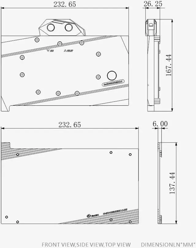 Alt view image 2 of 5 - Bykski Copper GPU Water Cooling Block GPU Waterblock Graphics Card Water Cooling Block for Gigabyte GeForce RTX 4080 Eagle 16G (5V ARGB RBW Aura Effect LED Lights GPU Block with Backplate)