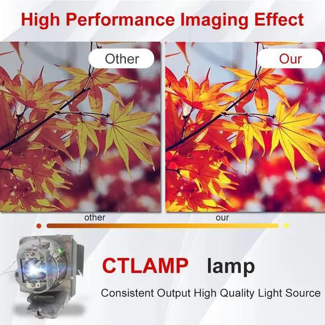 Alt view image 4 of 5 - CTLAMP A+ Quality BL-FU245A Replacement Projector Lamp Bulb with Housing Compatible with OPTOMA HD39HDR GT1080HDR EH412 EH412ST