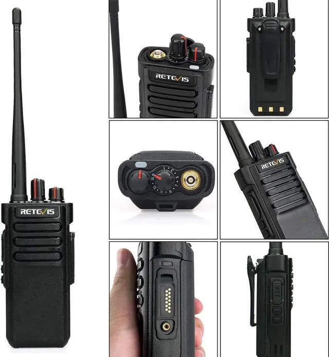 Alt view image 5 of 5 - Retevis RT29 2 Way Radios 10 Pack with IP55 Waterproof Mic, Walkie Talkies Long Range, Heavy Duty Two Way Radios Rechargeable IP55 Waterproof Mic