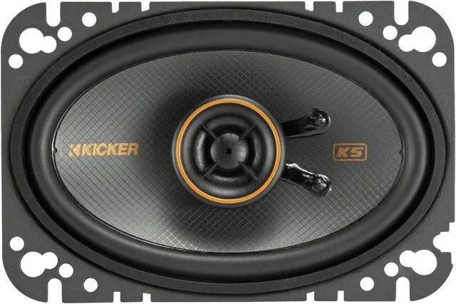 Alt view image 2 of 5 - Kicker 51KSC4604 KS-Series 4x6 Coaxial Speakers with .5" tweeters, 4-Ohm, Pair