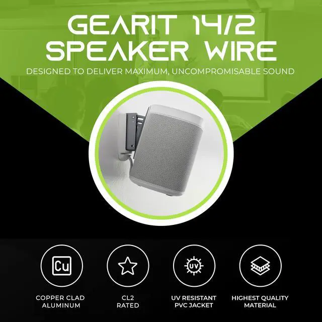 Alt view image 3 of 5 - 200ft 14ga CL2 Speaker Wire & 12 Rt Angle Banana