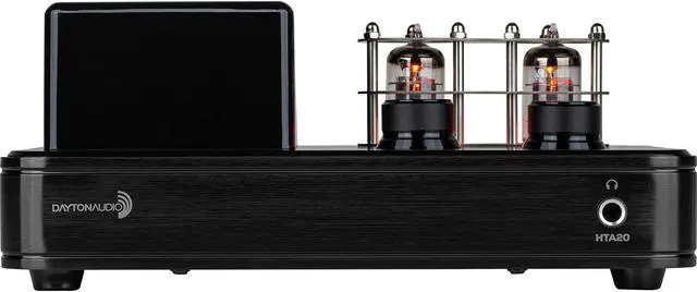 Alt view image 4 of 4 - Dayton Audio HTA20 Integrated Stereo Hybrid Hi-Fi Vacuum Tube Class A/B Amplifier 20 Watts RMS with Subwoofer Output, Headphone Output, Bluetooth 5.0 and USB DAC (HTA20)