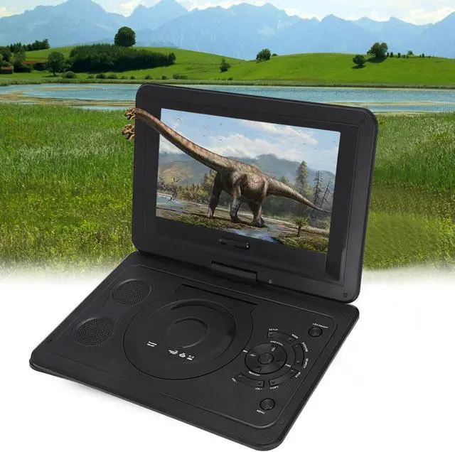 Alt view image 3 of 5 - 13.9inch HD Portable Player, MP3/CD/TV Player with Swivel Screen Built-in Rechargeable Battery Supported Secure Digital Memory Card and USB Direct Play (US Plug 110-240V)