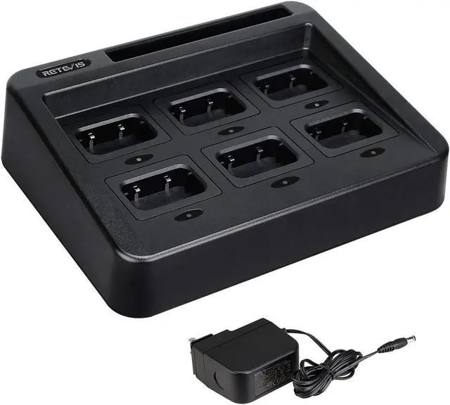 Main image of Retevis RT48 Walkie Talkie Charger, Six-Way Multi Unit Charger ONLY Compatible with Retevis RT48 Two Way Radios and Batteries, Walkie Talkie Charging Station with Removable Socket(1 Pack)