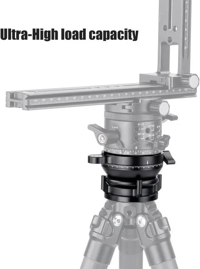 Alt view image 4 of 5 - SUNWAYFOTO LB-68R 360 Panoramic Leveling Base Tripod Head 22 lbs (10kg) Load Capacity