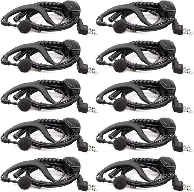 Main image of Retevis Length Adjustable Walkie Talkie Earpiece with Mic, G Type, for RT22 RT68 RT21 H-777 RT22S, Compatible with Pxton Baofeng BF-888S BF-T26 Kenwood Walkie Talkie,Two Way Radio Earpiece(10 Pack)