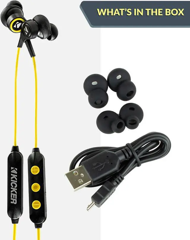 Alt view image 2 of 5 - Kicker EB200 Bluetooth® Earbuds - 46EB200BTB