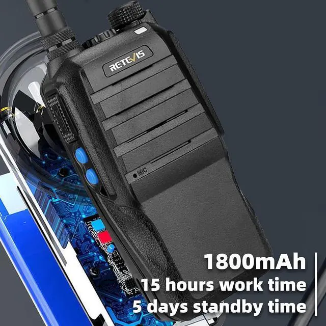 Alt view image 4 of 5 - Retevis RT56B Fire Two Way Radio,Explosion-Proof,Emergency walkie Talkie,Rugged Heavy Duty 2 Way Radios,Flashlight,1800mAh, Professional 2 Way Radio for Fire Rescue,Gas Station,Wildfire(2 Pack)