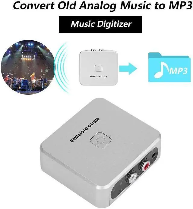 Alt view image 4 of 5 - Audio Capture Recorder, Audio Capture Box 128Kbps Music Digitizer CD Recorder with 3.5mm & Line Input Supports Secure Digital Memory Card & USB Flash Drive