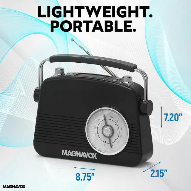 Alt view image 4 of 5 - Magnavox Retro Dual Alarm Clock FM Radio - Bluetooth Wireless Technology, LCD Display, Snooze & Sleep Timer - Ideal for Home, Bedroom & Office (Black)