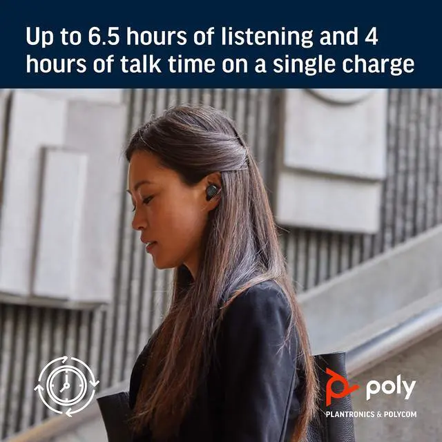 Alt view image 5 of 5 - Plantronics - BackBeat PRO 5100 True Wireless Bluetooth Earbuds (Poly) - Listen to Music & Take Calls - Flexibility to use one or both Earbuds - Connect to your cell phone via Bluetooth