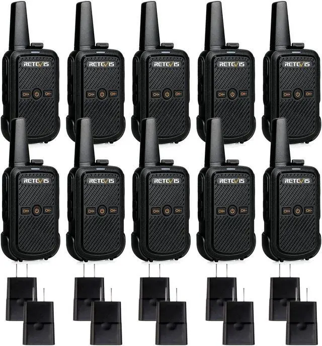Main image of Retevis RT15 Walkie Talkies Long Range,Mini Walkie Talkie,USB Fast Charging,Rechargeable 2 Way Radios for Adults Business Education School Church Healthcare Car (10 Pack)