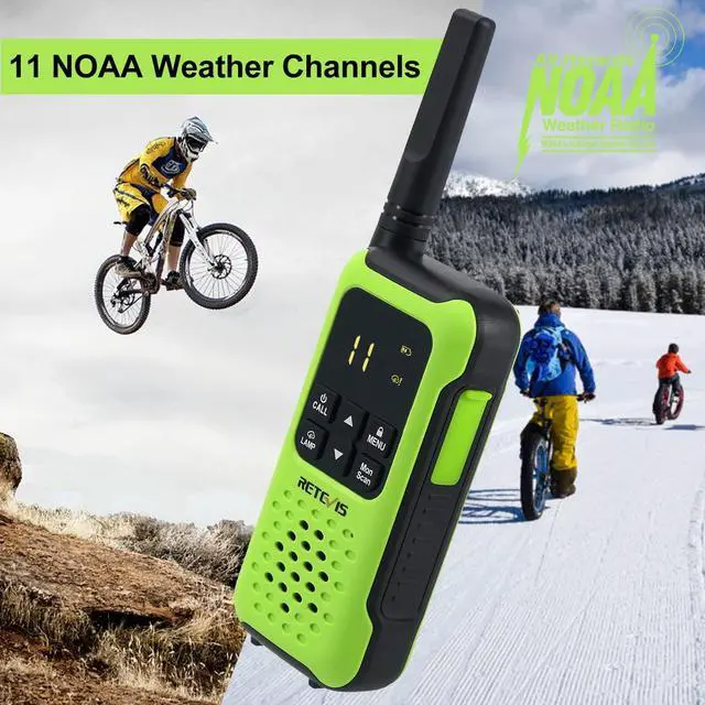 Alt view image 4 of 5 - Retevis RT49P Waterproof Walkie Talkie, IP67 Portable FRS Two-Way Radios, Handheld Walkie Talkies Rechargeable Floatable, NOAA, Flashlight SOS, for Golf, Fishing, Hunting 4 Pcs
