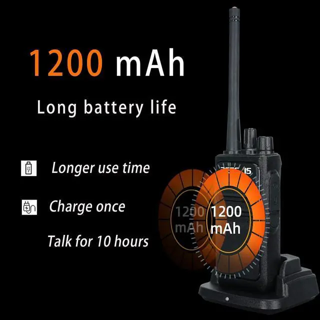 Alt view image 4 of 5 - Retevis RT17 Walkie Talkie, Two Way Radio with USB Charging Base, VOX Handsfree Walkie Talkie for Business Healthcare School Restaurant Retail Church(10 Pack)