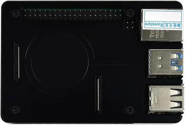 Main image of waveshare Lightweight Aluminum Alloy Case for Raspberry Pi 4 with CNC Precise Processing and Sand Blasting Finish Nice & Durable