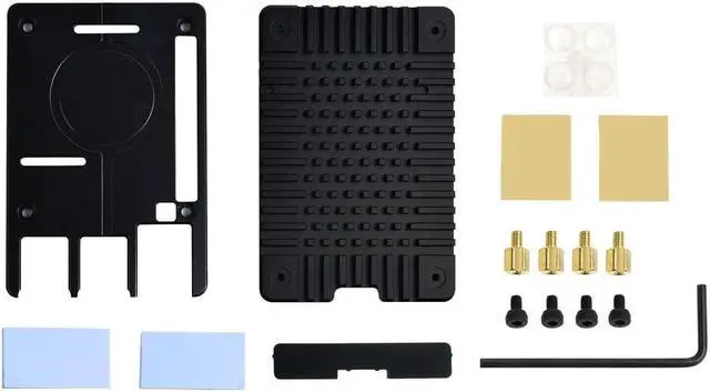 Alt view image 2 of 5 - waveshare Lightweight Aluminum Alloy Case for Raspberry Pi 4 with CNC Precise Processing and Sand Blasting Finish Nice & Durable