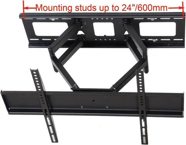 Alt view image 2 of 5 - VideoSecu Tilt Swivel TV Wall Mount 32"- 70" LCD LED Plasma TV with VESA 200x200,400x400,up to 600x400 mm, Full Motion Articulating Dual Arm Mount Fits up to 24" Studs MW365B2H C20