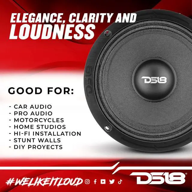 Alt view image 4 of 5 - DS18 PRO-ZXI6M 6.5" Mid-Range Car Audio Loudspeaker 600 Watts 8-Ohm - Premium Quality Audio Door Speakers for Car or Truck Stereo Sound System (1 Speaker)