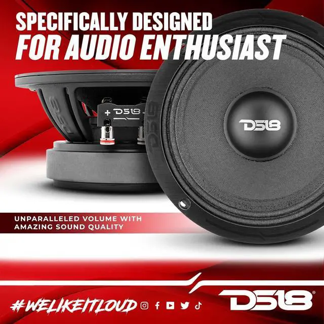 Alt view image 3 of 5 - DS18 PRO-ZXI6M 6.5" Mid-Range Car Audio Loudspeaker 600 Watts 8-Ohm - Premium Quality Audio Door Speakers for Car or Truck Stereo Sound System (1 Speaker)