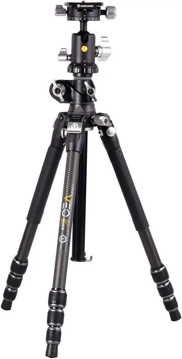 Main image of Vanguard VEO3T+264CB Carbon Fiber Travel Tripod with Ball Head and Multi-Angle Center Column for Overhead Shots