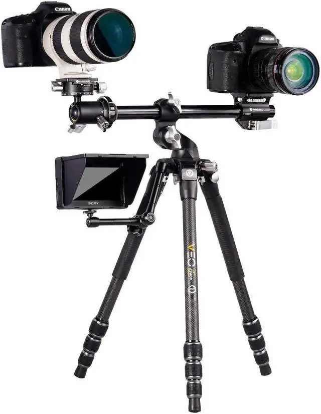 Alt view image 4 of 5 - Vanguard VEO3T+264CB Carbon Fiber Travel Tripod with Ball Head and Multi-Angle Center Column for Overhead Shots