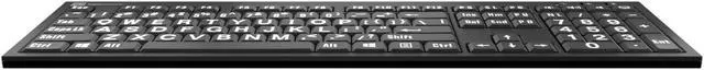 Alt view image 5 of 5 - Logickeyboard 'Slimline Nero' with Large Print  White Letters on Black Keys  ade for Windows PC  Including LogicLight Lamp  p/n LKBU-LPWB-BJPU-US