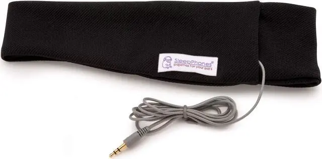 Alt view image 2 of 5 - SleepPhones AcousticSheep Classic | Corded Headphones for Sleep, Travel, and More | The Original and Most Comfortable Headphones for Sleeping | Pitch Black - Breeze Fabric (Size S)