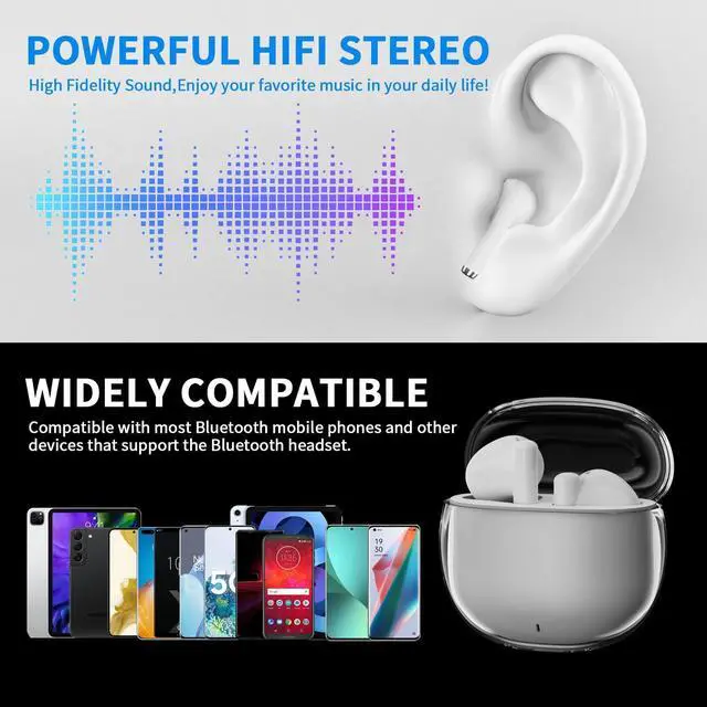 Alt view image 5 of 5 - ACAGET Wireless Earbuds for Samsung Galaxy S24 FE S25 S23 Ultra S22, Sports Earphones Touch Control Bluetooth Headphones with Over Ear Earhooks Built-in Mic Headset for iPhone 16 Pro Max 15 Plus 14 13