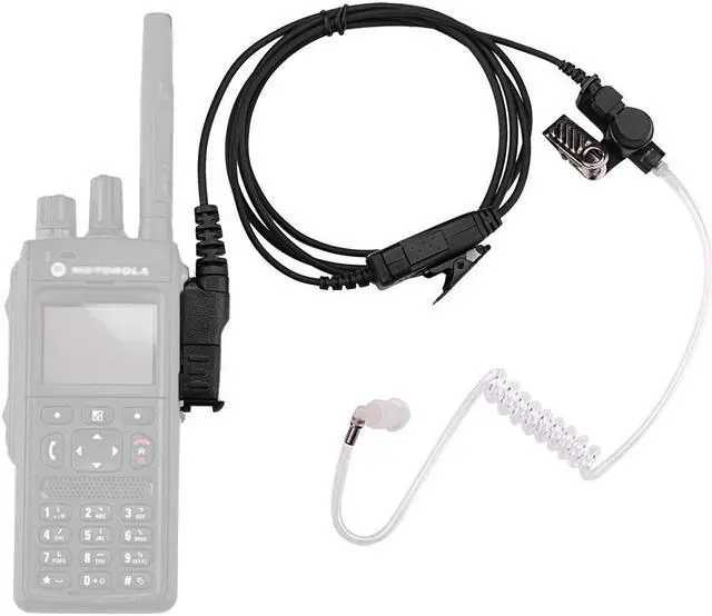 Alt view image 2 of 5 - AIRSN Earpiece for Motorola XPR3300e XPR3500e XPR3300 XPR3500 Radio Walkie Talkie with MIC and PTT Single Wire Acoustic Tube Headset, Long Life Design