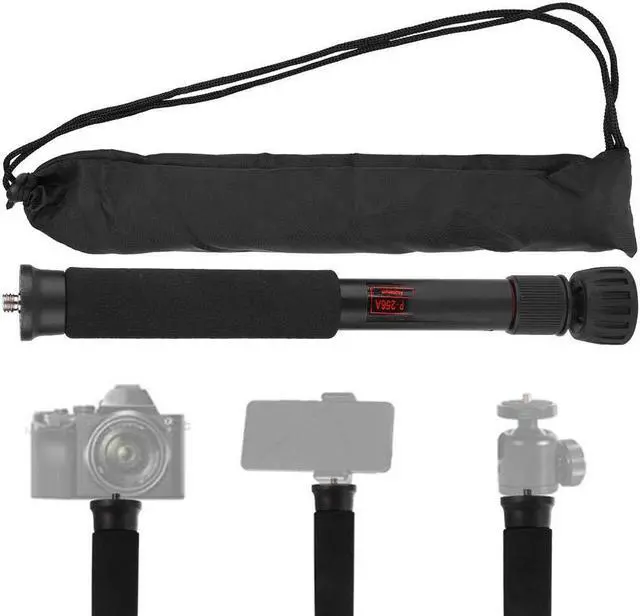 Alt view image 2 of 5 - Mini Camera Monopod 48 Inch, Portable Adjustable Height Monopod Selfie Stick Mount Support Rod for DSLR Camera Mirrorless Camera, Flash, Mobile Phone(P-256A)