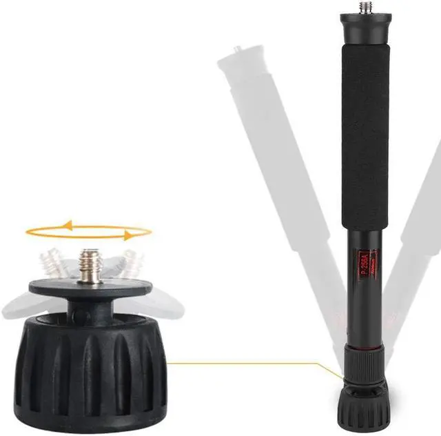Alt view image 4 of 5 - Mini Camera Monopod 48 Inch, Portable Adjustable Height Monopod Selfie Stick Mount Support Rod for DSLR Camera Mirrorless Camera, Flash, Mobile Phone(P-256A)