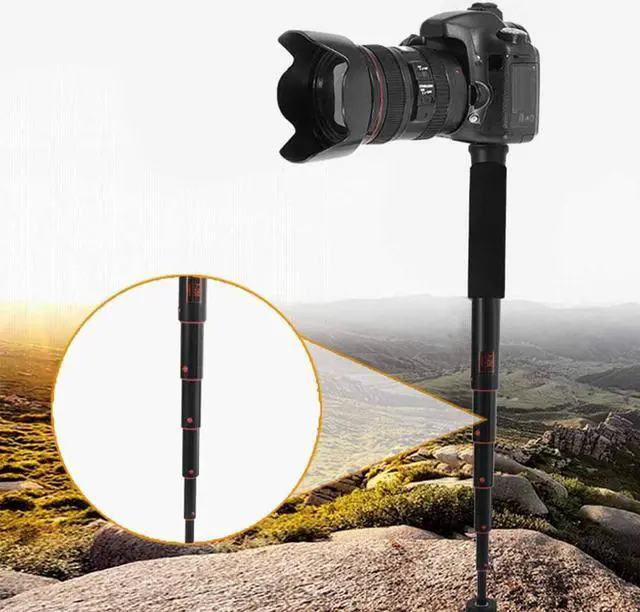 Alt view image 5 of 5 - Mini Camera Monopod 48 Inch, Portable Adjustable Height Monopod Selfie Stick Mount Support Rod for DSLR Camera Mirrorless Camera, Flash, Mobile Phone(P-256A)