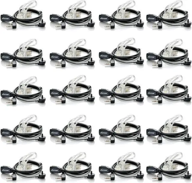 Main image of 20 Pack Walkie Talkie Earpiece with Mic for BaoFeng Radio Retevis Headset for Baofeng UV-5R BF-888S Arcshell Retevis H-777 RT21 RT22 Kenwood 2 Way Radio by LUITON