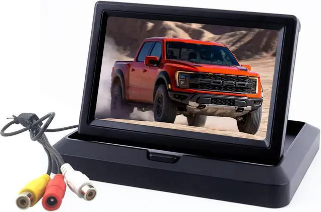 Main image of 5 inch Foldable TFT LCD Backup Camera Monitor only Rear View Reverse Display Screen, V1/V2 Two Video Input, 12V/24V Vehicle Backup Camera Display for Car Backup Van Truck