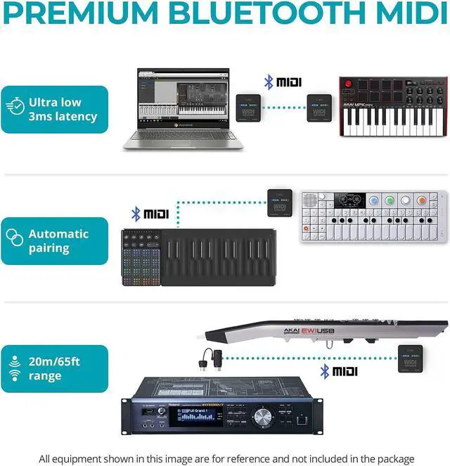 Alt view image 3 of 5 - CME WIDI Uhost - Bluetooth USB MIDI Interface + USB host for Class Compliant USB MIDI Instrument, MIDI Controller, MIDI Keyboard, Windows, Mac, iOS & Android, Linux, ChromeOS