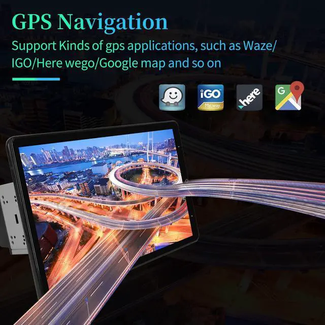 Alt view image 5 of 5 - Cidava Universal Double Din Car Stereo Carplay Radio 13.3 Inch Octa Core, Rotatable Android Navigation Car Stereo with 1920x1080 IPS 6GB+128GB, Support Bluetooth 5.1/AM/FM Radio/4G LTE/Back-Up Camera