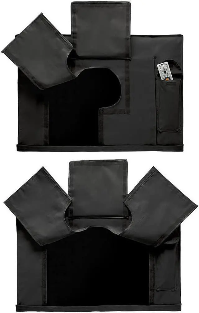 Alt view image 5 of 5 - COOSOO Outdoor TV Cover Waterproof with Visible Transparent Film Heavy duty TV Cover Box Black Heat Resistant Weatherproof Dustproof Anti UV Patio Outside Television Protector 55-58"