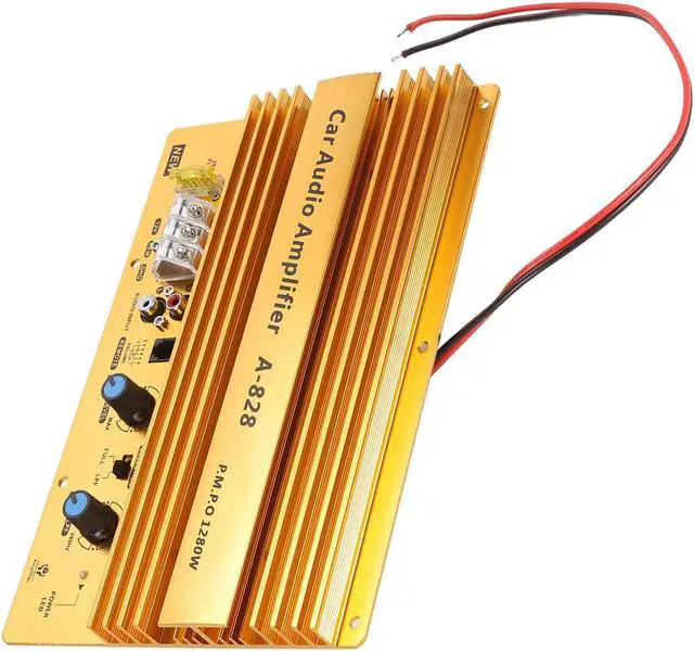 Alt view image 5 of 5 - A828 Car Audio Amplifier 12V 1280W Car Amplifier Board, 2 Channel Amplifier Car Audio, Car High Power Stereo Amplifier, Car Accessories for 8 to 12 Inch Subwoofer