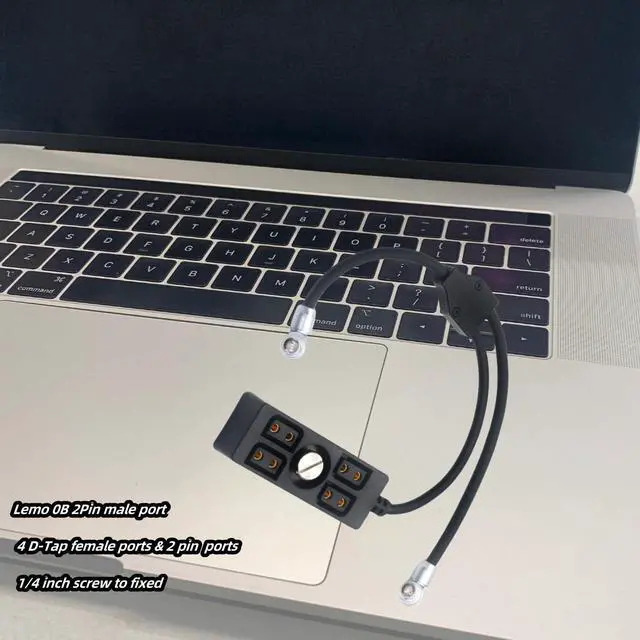 Alt view image 5 of 5 - Power Cable Splitter, 2 Pin Male to 4 D-tap & Lemo 0B2 Female Splitter Hub for Float Professional Power Cable System and DJI RS2/RS3/RS3PRO