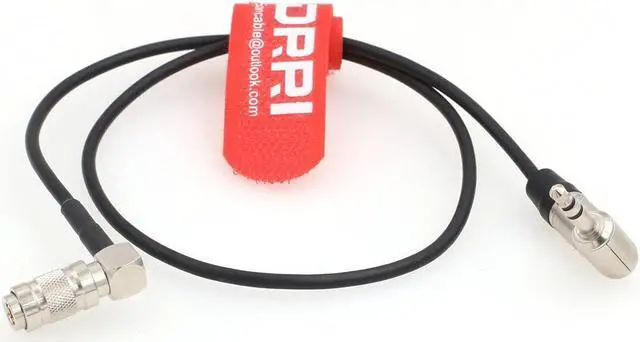 Alt view image 2 of 3 - DRRI UltraSync ONE DIN 1.0/2.3 to Right Angle 3.5mm mini Jack timecode Cable (Elbow din Cable)
