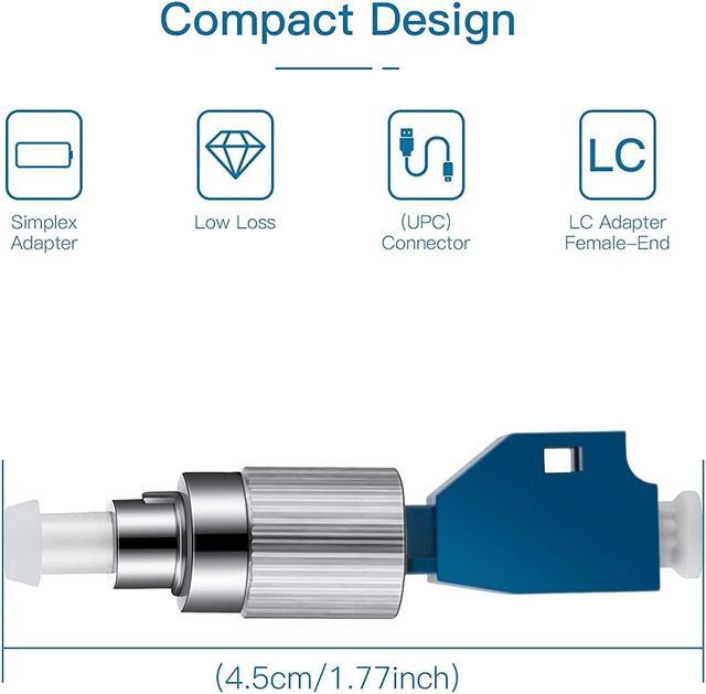 Alt view image 4 of 5 - 9Pcs Singlemode FC Male to LC Female Adapter & 9Pcs SC/UPC Male to LC/UPC Female Adapter Fiber Optic Connector, FTTH Adaptor Convertor for Visual Fault Locator 9/125um Optical Adapter for VFL